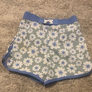 Wonder Nation Blue Floral kids swim shorts or normal summer shorts flower print
